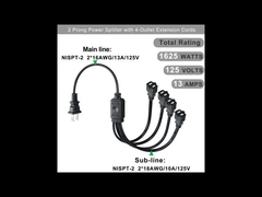 Certificat des États-Unis 6Ft 3 Pin Plug 515P à 3 Way Nema 515R Ac Cord d'extension à trois broches