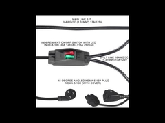 NEMA 5-15P à NEMA 5-15R câble d'alimentation