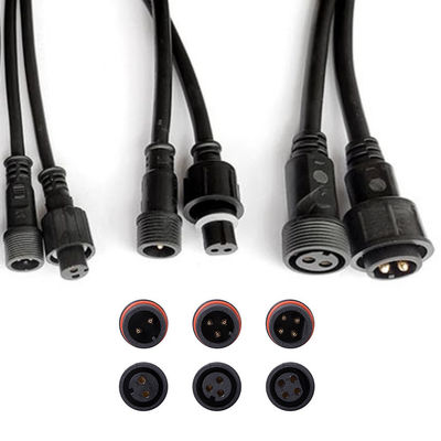 Connecteur étanche IP67 extérieur M12 3Pin mâle à femelle un code pour l'extrémité dépouillée