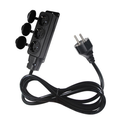 Remplacement du câble d'alimentation VDE à 3 broches 3 en 1 EU 3pin Male Plug To 3 X EU 3pin Female Sockets