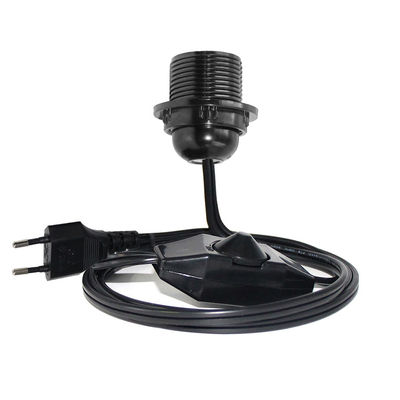 Noir 0,75 mm CEE7/16 Plug Eu Cordon électrique d'extension E27 E 27 Socket de lumière suspendue avec interrupteur de diminution