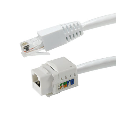 Cat6 RJ45 Keystone coupler intégré sans outil, de sexe féminin à féminin, pour panneaux de patch Ethernet ou plaques murales