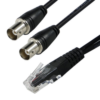 RJ45/RJ48 câble d'adaptateur mâle à double BNC femelle pour l'interface T1/E1 Transmission du signal Coaxial Converter SplitterA