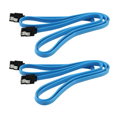 Câble de données SATA 3.0 droit/à angle droit avec loquet de verrouillage pour connexion HDD/SSD/ODD 6 Gbit/s, 3 pieds/5 pieds/6 pieds