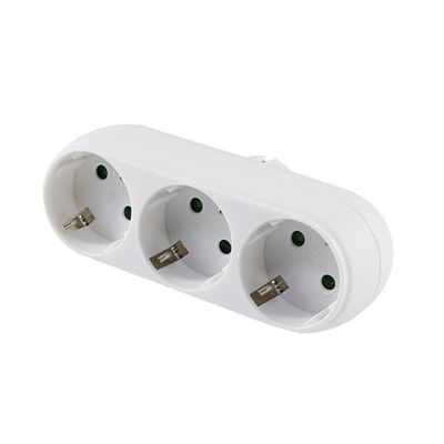 Adaptateur de prise de courant européen 3 voies avec 3 prises secteur 250V 10A, prise de conversion compacte pour la maison et les voyages