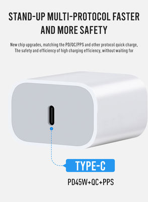 Chargeur mural USB-C 2 broches AU, adaptateur d'alimentation 45W à sortie rapide pour ordinateur portable, tablette, smartphone