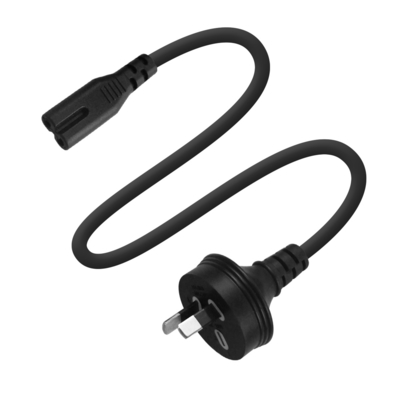 Cordon d'alimentation AU 2 broches vers CEI C7 H03VV-F 0,75 mm2 Cuivre
