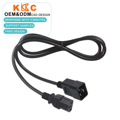 Cordon d'alimentation IEC 320 C13 vers C20, 14 AWG, pour baies de serveurs et PDU haute densité, câble de raccordement d'alimentation noir, 15 ampères, 250 V