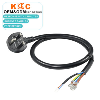 250V UK Plug to Ring Terminal Lead with NTC Temperature Sensor 0.9m Cable Assembly for Heaters and Thermal Control Systems