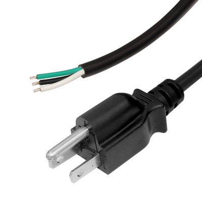 Usa NEMA 5-15P pour le remplacement du câble d'alimentation à bout ouvert avec nous connecteur masculin 18Awg