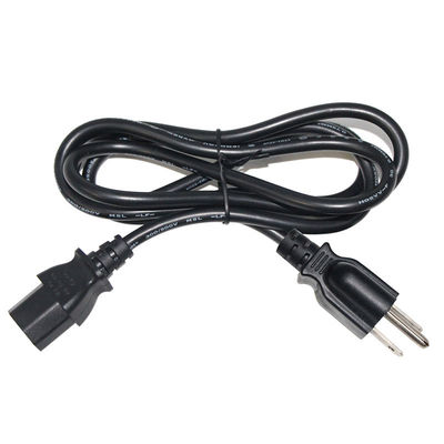 Cordon d'alimentation universel NEMA 5-15P à IEC C13 10A 250V UL certifié pour les ordinateurs/serveurs/équipements médicaux