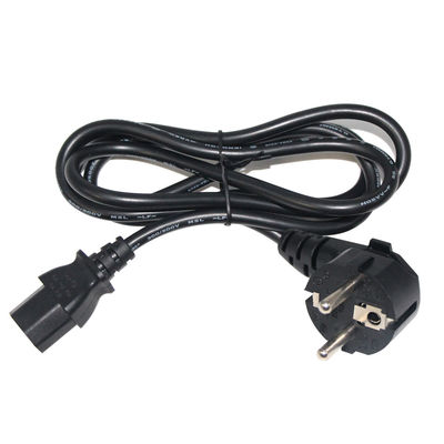 2 broches de câble électrique à courant alternatif Les câbles électriques européens avec connecteur IEC C13 en PVC