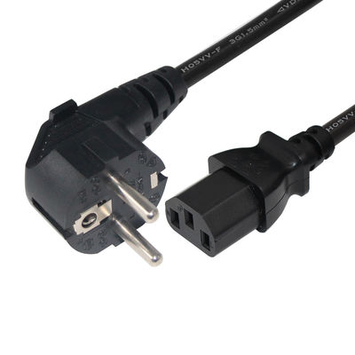 2 broches de câble électrique à courant alternatif Les câbles électriques européens avec connecteur IEC C13 en PVC