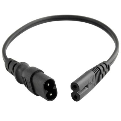 Cordon d'alimentation électrique pour ordinateur portable homologué VDE avec prise EU 2PIN et CEI C7 C8