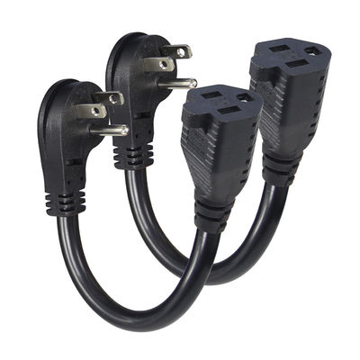 NEMA 5-15P à 5-15R Cordon d'alimentation 1FT 2FT pour l'alimentation électrique du PC
