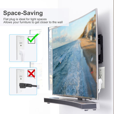 NEMA 5-15P à 5-15R Cordon d'alimentation 1FT 2FT pour l'alimentation électrique du PC