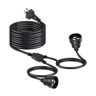 Cable d'extension 3M à 3 branches intérieur, mâle à double femelle, câble de distribution