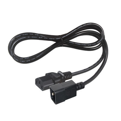 10A IEC C20 à C13 Corde électrique de l'extrémité féminine VDE 2 ft Corde d'extension noire