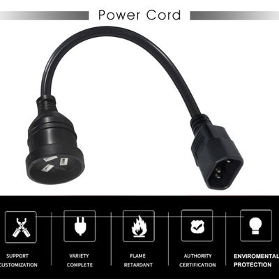 240V 3 Prong Cordon électrique IEC 320 C14 pour une connexion télévisée en Australie