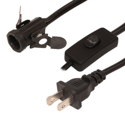 Cordon d'alimentation NEMA 1-15P avec douille E27 et variateur d'intensité