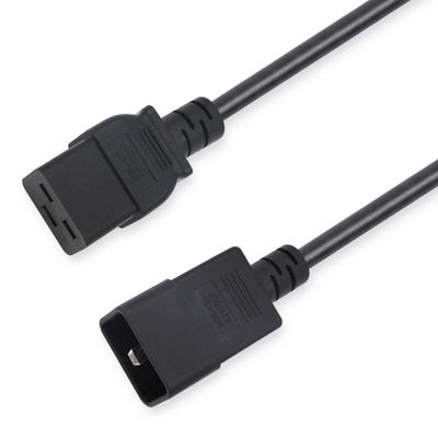 IEC C19 à C20 câble d'alimentation 1,5m PVC Jacket 220V prise UE