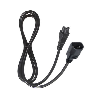 Cable d'alimentation universel pour ordinateur portable 1 ft C14 avec câble d'extension IEC C5 à extrémité femelle