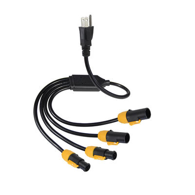 Standard 515P Sjow 16Awg True1 connecteur 4 X Nac3fca Powercon Ac Nema câble de puissance
