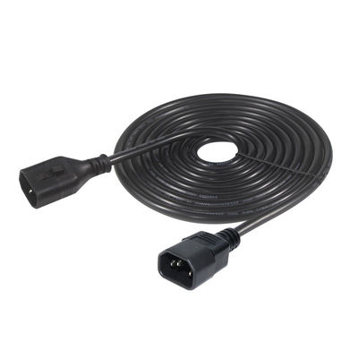 Corde d'alimentation IEC C14 à C13 1.5M 250V 16A pour serveurs informatiques