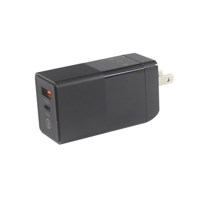 Chargement portable 65W 2 ports petit chargeur rapide PD avec GaN Nitrure de gallium