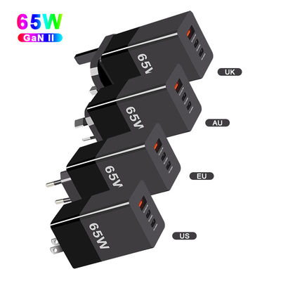 65W Mini Type-C Chargeur rapide PPS Chargeur GaN 65W avec trois ports et technologie A 2C