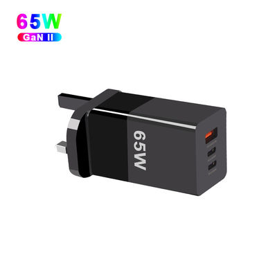 65W Mini Type-C Chargeur rapide PPS Chargeur GaN 65W avec trois ports et technologie A 2C