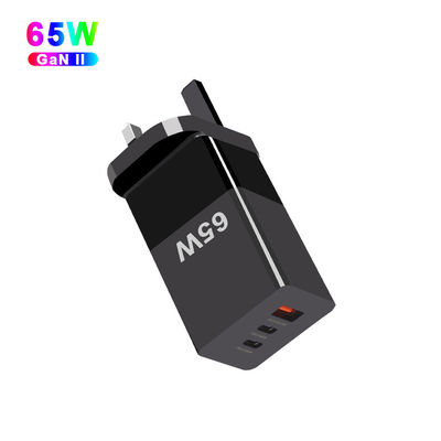 65W Mini Type-C Chargeur rapide PPS Chargeur GaN 65W avec trois ports et technologie A 2C