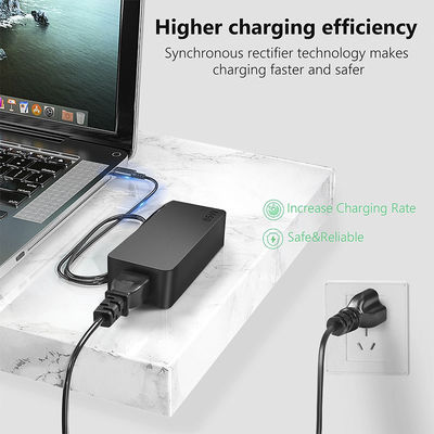 Adaptateur d'alimentation de bureau 65W Chargeur d'ordinateur avec entrée de fil de charge de type C 100V-240V