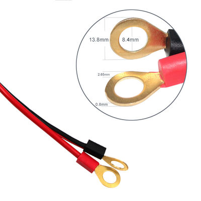 Chargeur SAE à 2 broches 10A au terminal Eyelet câble d'alimentation solaire à basse tension de 2 pieds