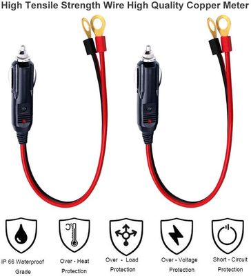 1M Spt-2 12V 24V câble d'alimentation solaire allume-cigare pour voiture Adaptateur mâle à 2 bornes
