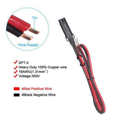 STP-2 18/16AWG SAE à câble solaire en conserve dépouillé 12V