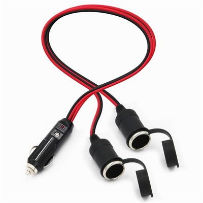 Câble d'extension allume-cigare de voiture 24V, prise mâle vers femelle, 18AWG