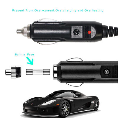 Cable d'allume-cigare 12V 24V homme à homme avec fusible 10A