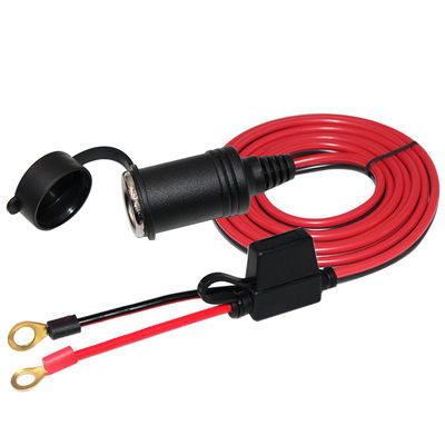 Câble de batterie avec cosse en anneau vers prise allume-cigare femelle 12V/24V