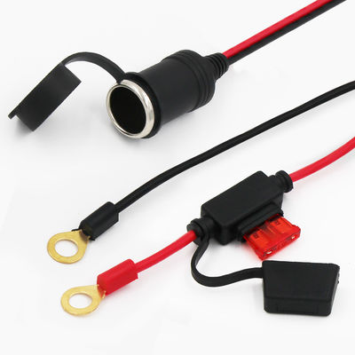 Câble de batterie avec cosse en anneau vers prise allume-cigare femelle 12V/24V