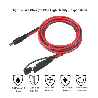 Câble d'alimentation solaire SAE vers DC 5521 10 pieds, déconnexion rapide