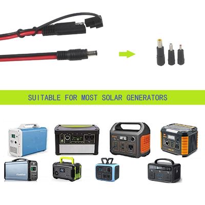 Câble d'alimentation solaire SAE vers DC 5521 10 pieds, déconnexion rapide
