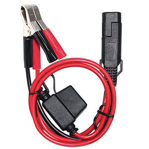Câble de batterie CC SAE avec pinces crocodiles fusibles 5A de 1,5 m