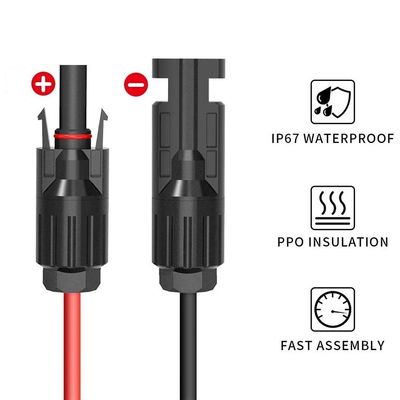 IP67 VDE RV câble d'alimentation solaire PV connecteur solaire à but zéro prise unipolaire