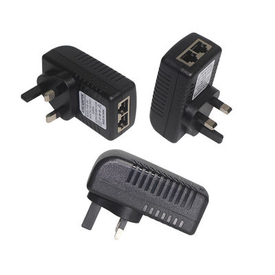 Connecteur CC 2 RJ45 Ports POE Injecteur d'alimentation 24V 1a Pour caméra IP