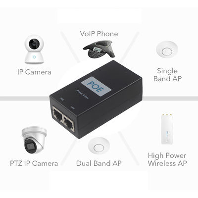 10/100/1000Mbps 12V 24V 48V Injecteur de Poe passif