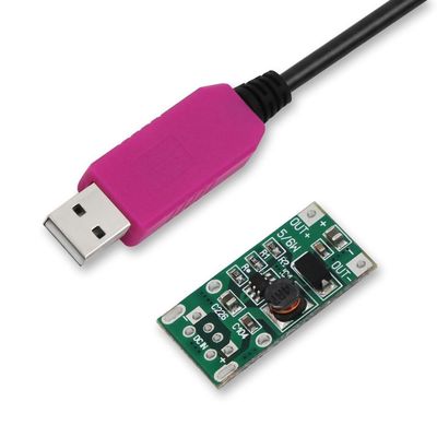 Convertisseur USB blanc 3A 2.1mm 5 Volt à 9 Volt pour câble de tension USB