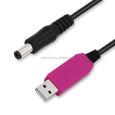 Convertisseur USB blanc 3A 2.1mm 5 Volt à 9 Volt pour câble de tension USB