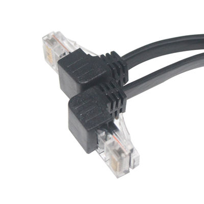 Cat5e/Cat6/Cat7/Cat8 câble LAN à grande vitesse RJ45 câble à patch de 90 degrés 1-10m