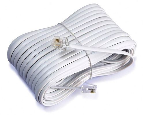 Personnalisation Rj9 câble téléphonique enroulé 5 pieds Rj11 câble téléphonique